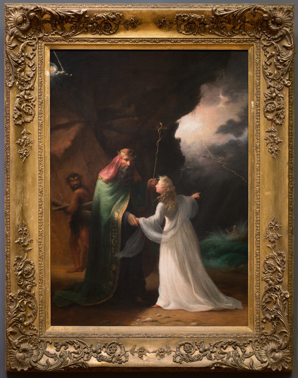 Scene fra Stormen, ca. 1850 (olie på lærred) af William Rimmer