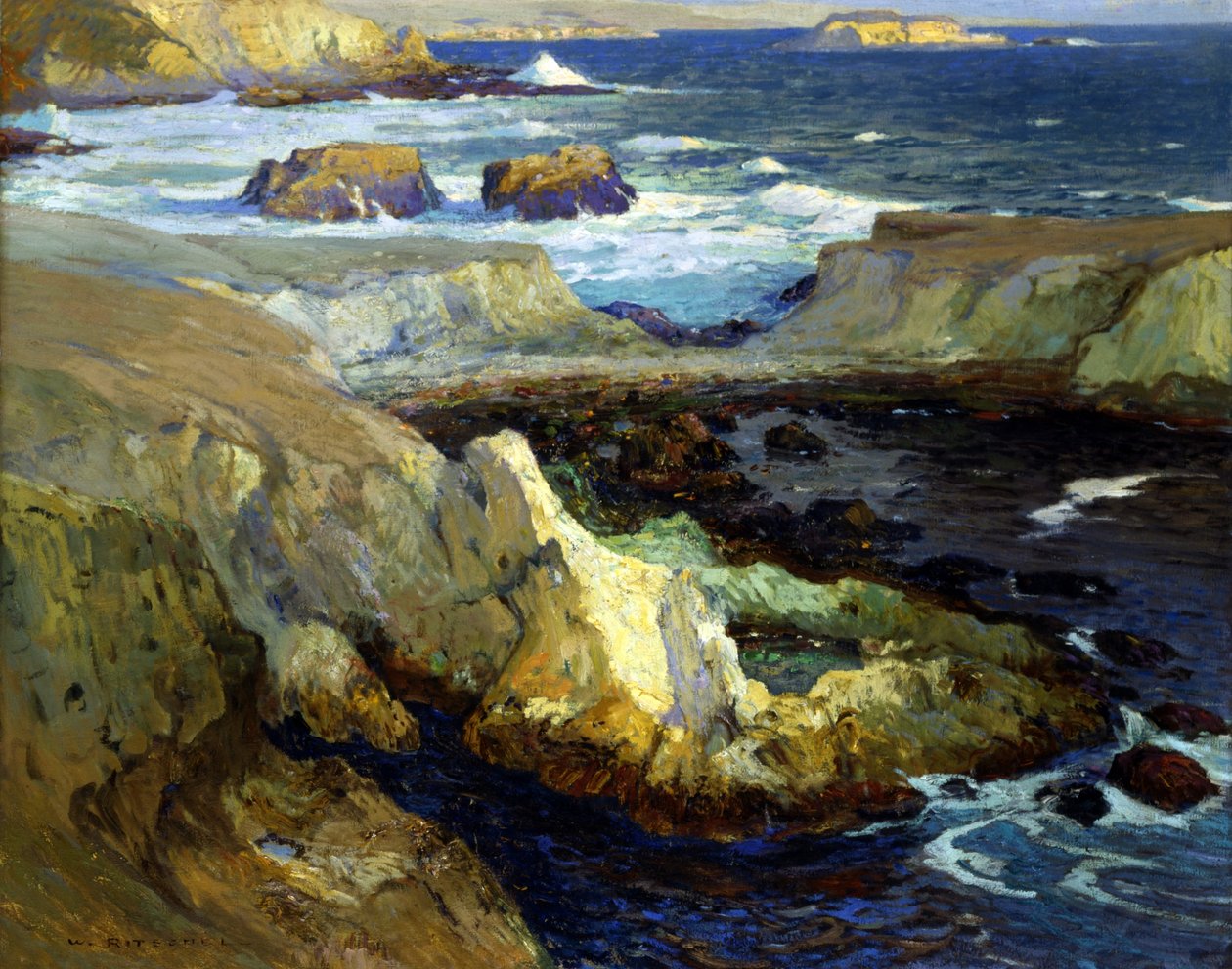 Evening Tide, Californien af William Ritschel