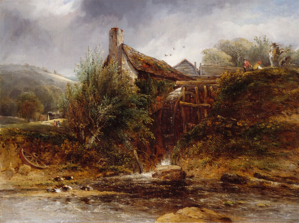 Old Water Mill, North Wales, 1830-1860. af William Roberts