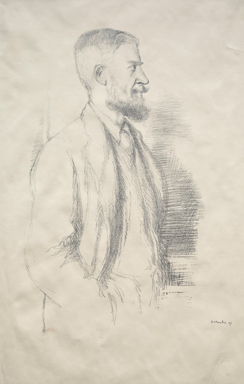George Bernard Shaw, 1897. af William Rothenstein