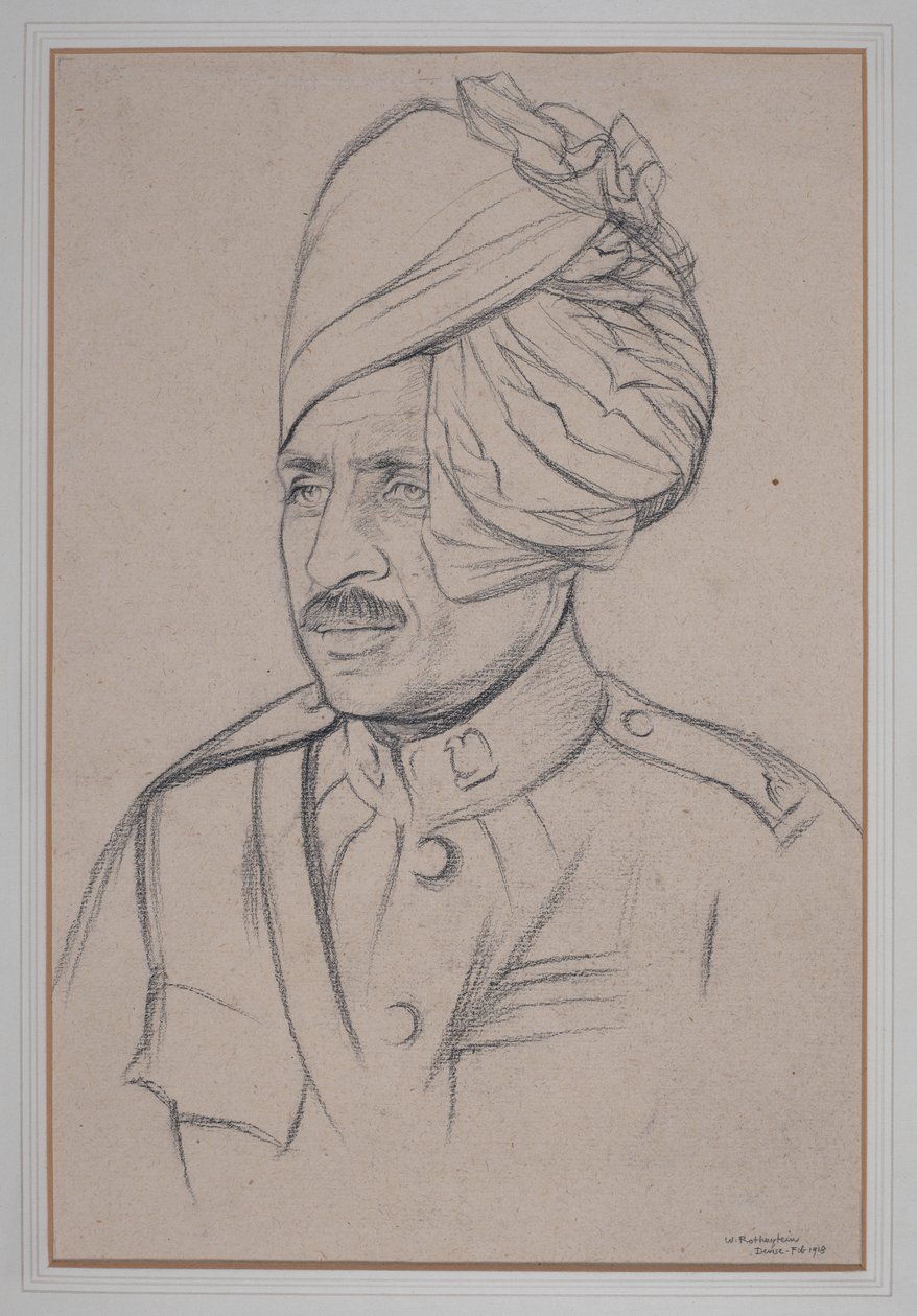 Indisk kavalerimand af William Rothenstein