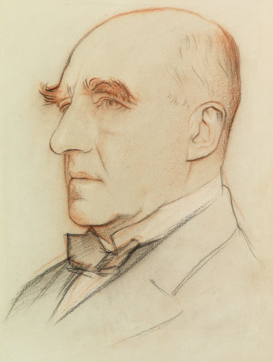 Sir Arthur Pinero, dramatiker (farvet kridt) af William Rothenstein