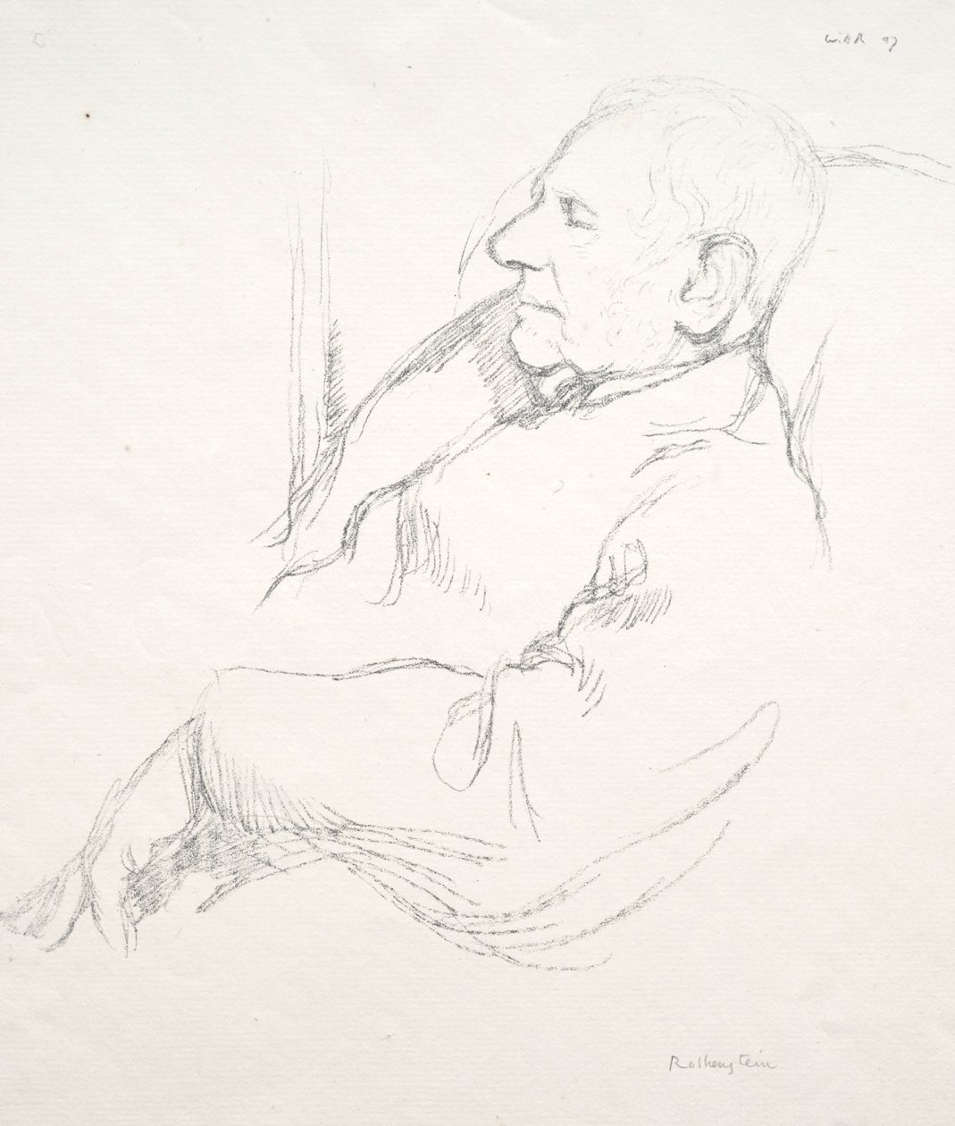 Sir Francis Seymour Haden i søvn, 1897. af William Rothenstein