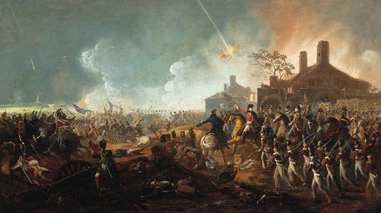 Hertugen af Wellington ved la Haye Sainte. Slaget ved Waterloo af William Sadler