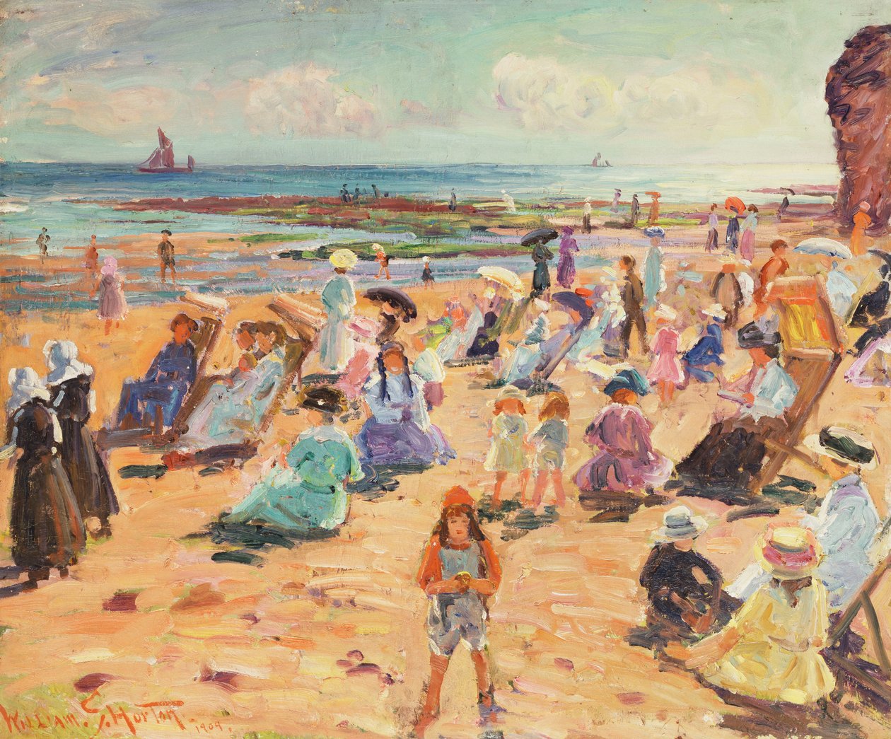 Strandscene af William Samuel Horton