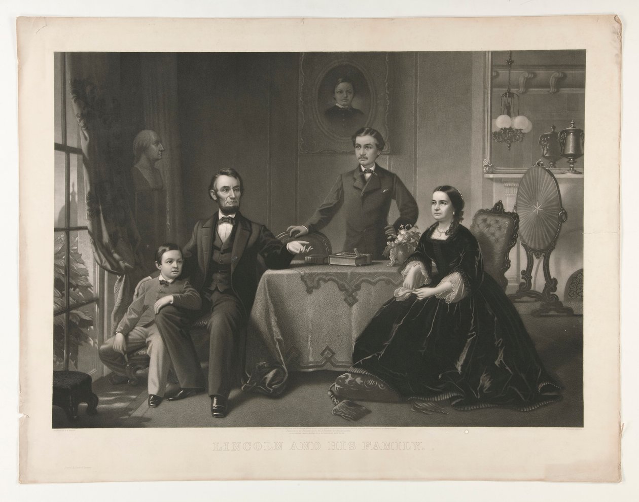 Lincoln og hans familie af William Sartain