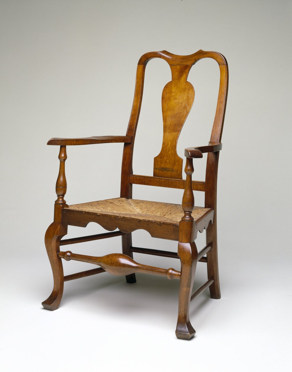 Lænestol, ca. 1745-60 (blød ahorn, atlantisk hvid cedertræ, gul poppel og siv) af William Savery