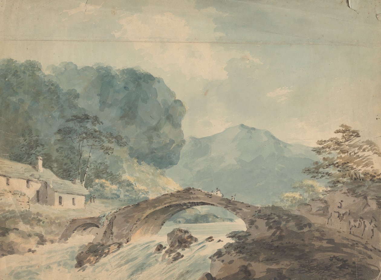 Bro der krydser floden af William Sawrey Gilpin