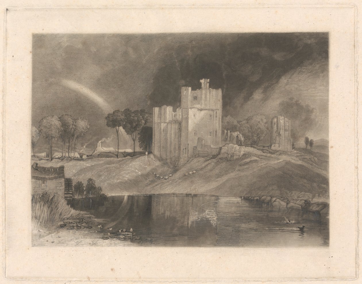 Brougham Castle, nær krydset mellem floderne Eamont og Lowther af William Say