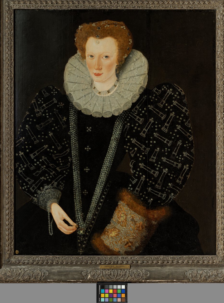 Elizabeth Palmer, ca. 1564-1633 (olie på panel) af William Segar