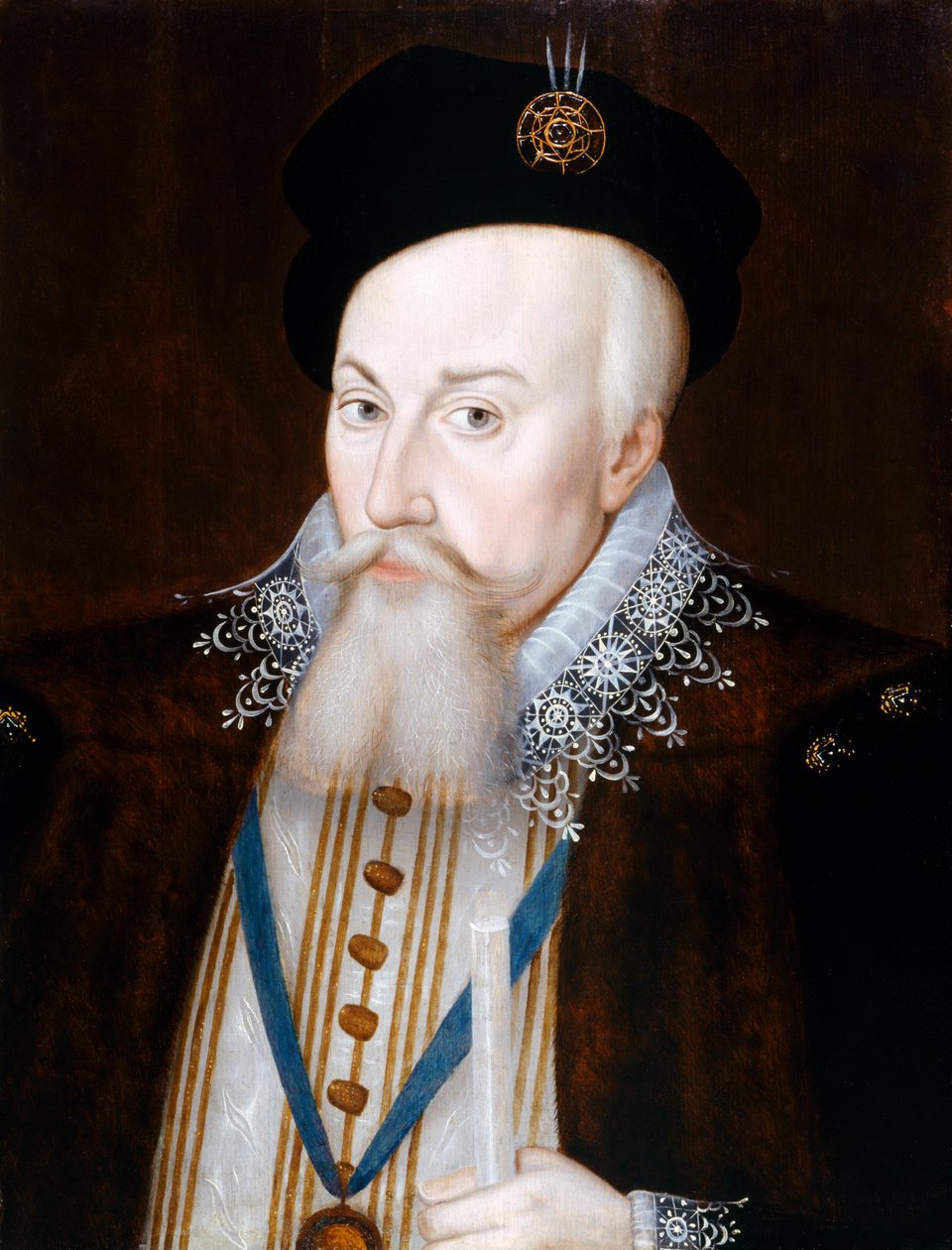 Portræt af Robert Dudley, Earl of Leicester (olie på panel) af William Segar