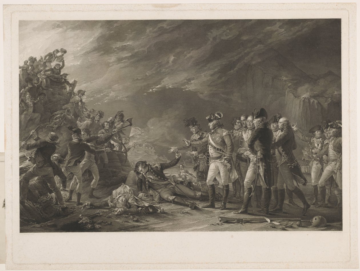 Sortien, lavet af Garnisonen i Gibraltar om morgenen den 27. november 1781. af William Sharp