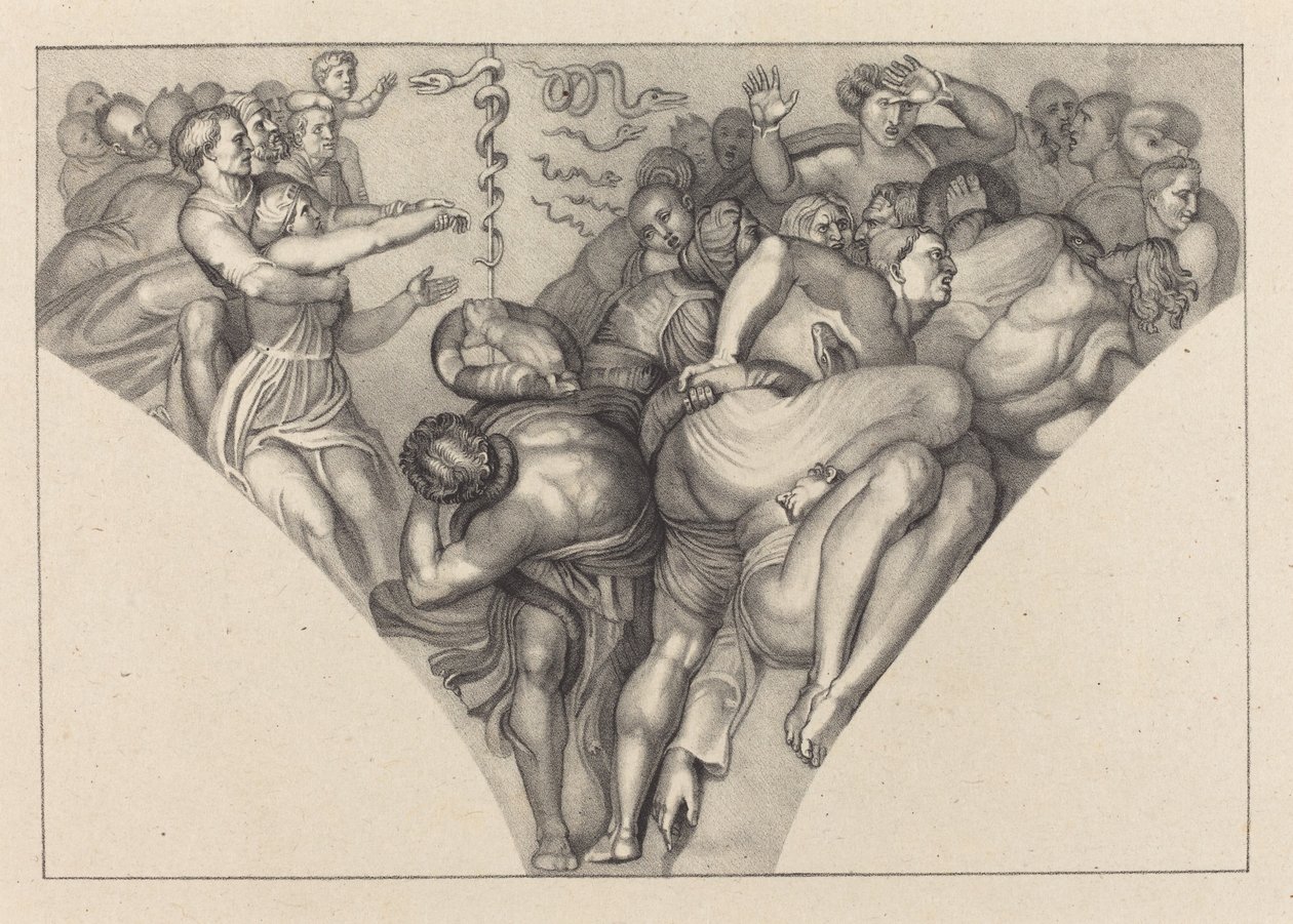 Brazen Serpent, fra Michael Angelo af William Sharp after John Flaxman
