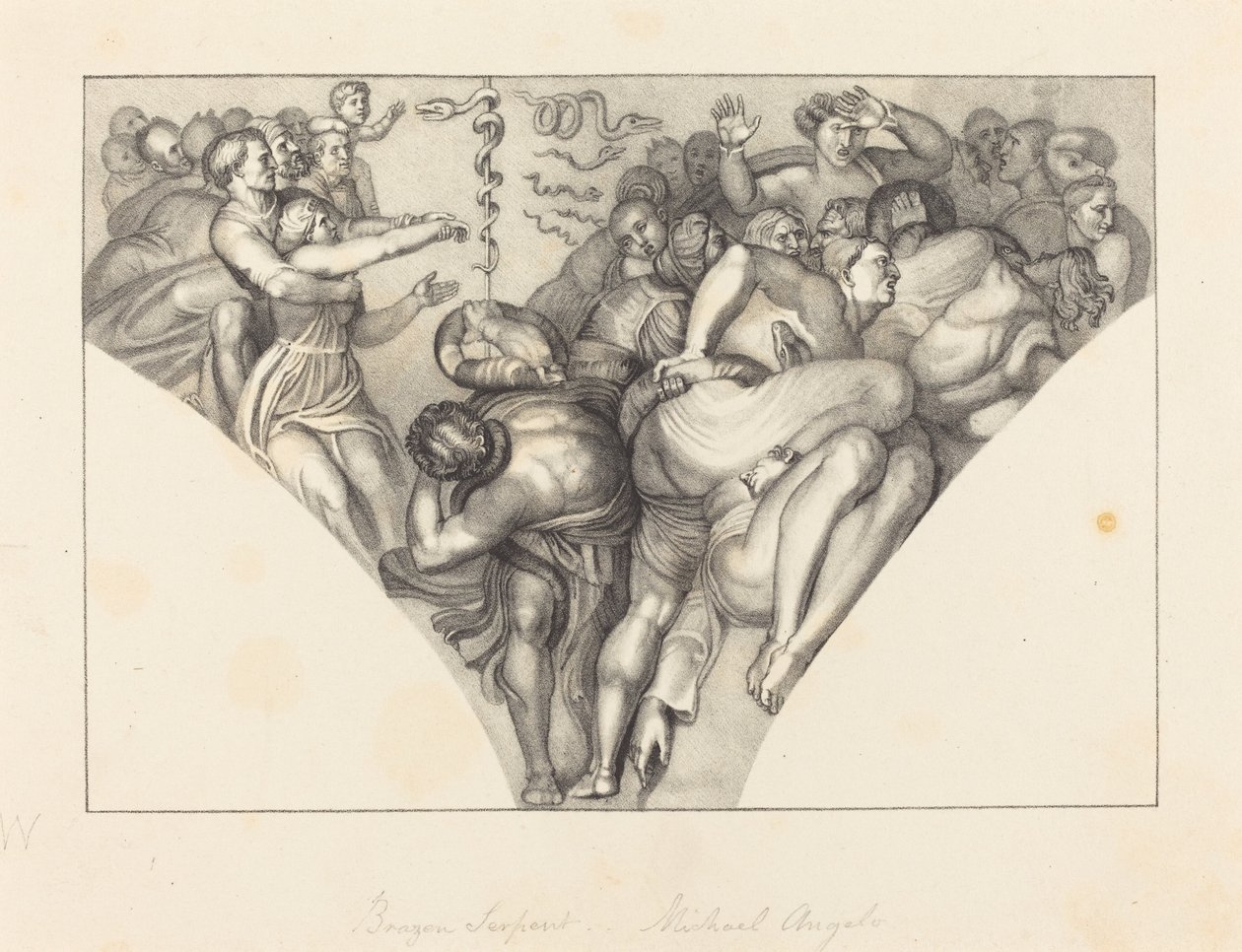 Brazen Serpent, fra Michael Angelo af William Sharp after John Flaxman