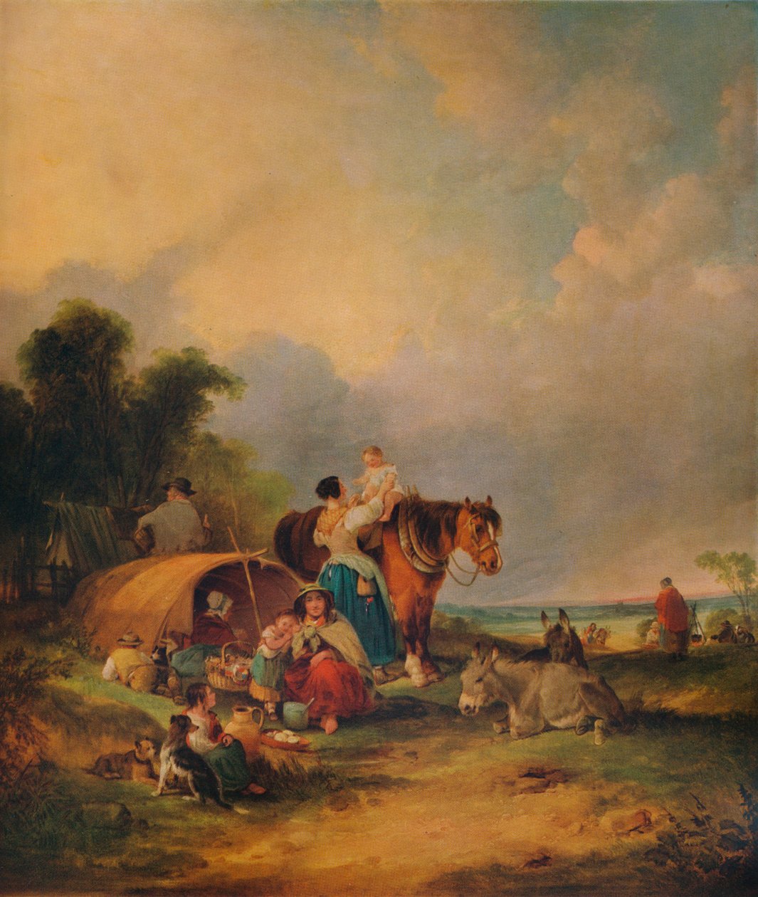 Et sigøjnerlejr, c1788 af William Shayer