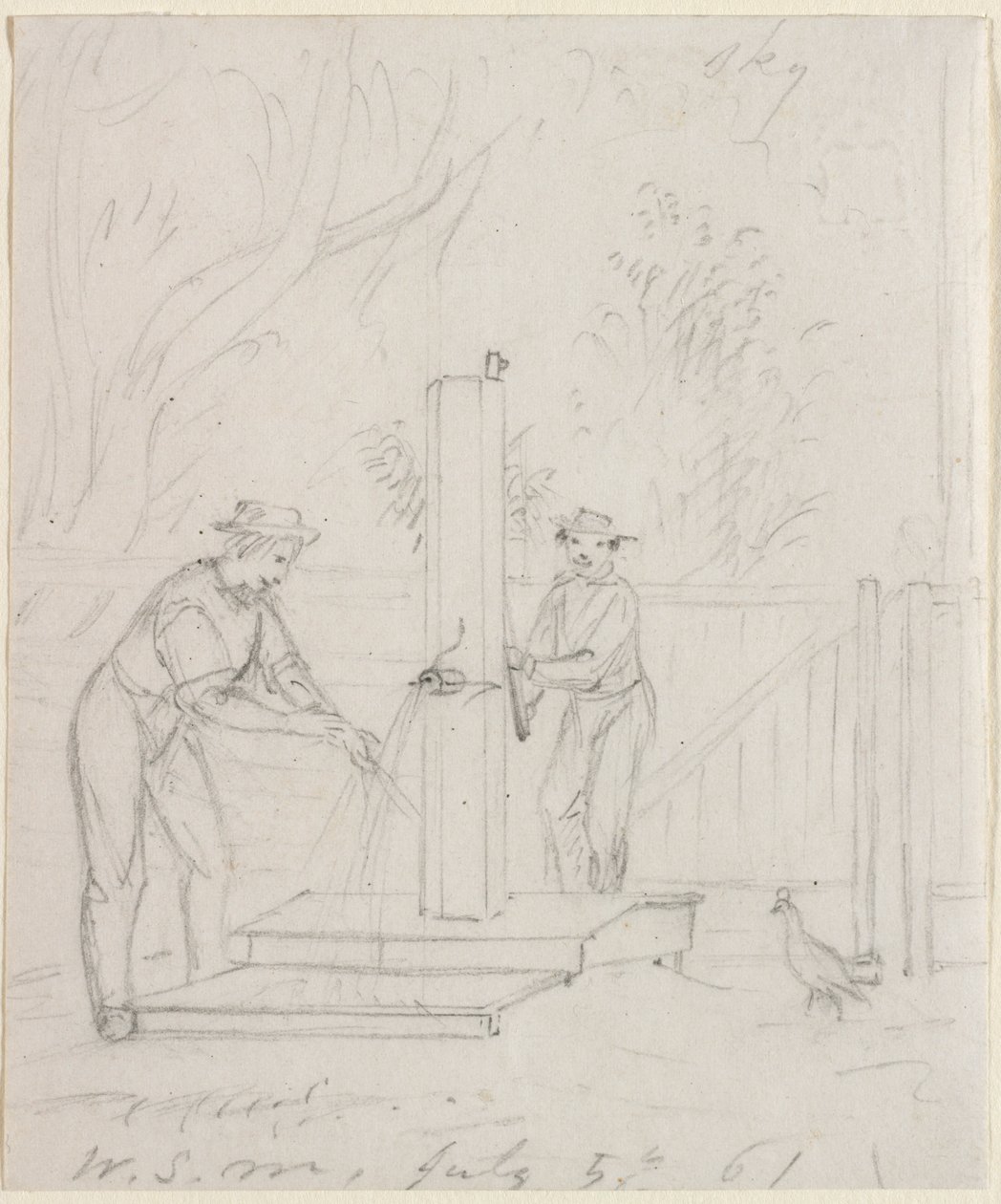 Ved pumpen, 1861. af William Sidney Mount