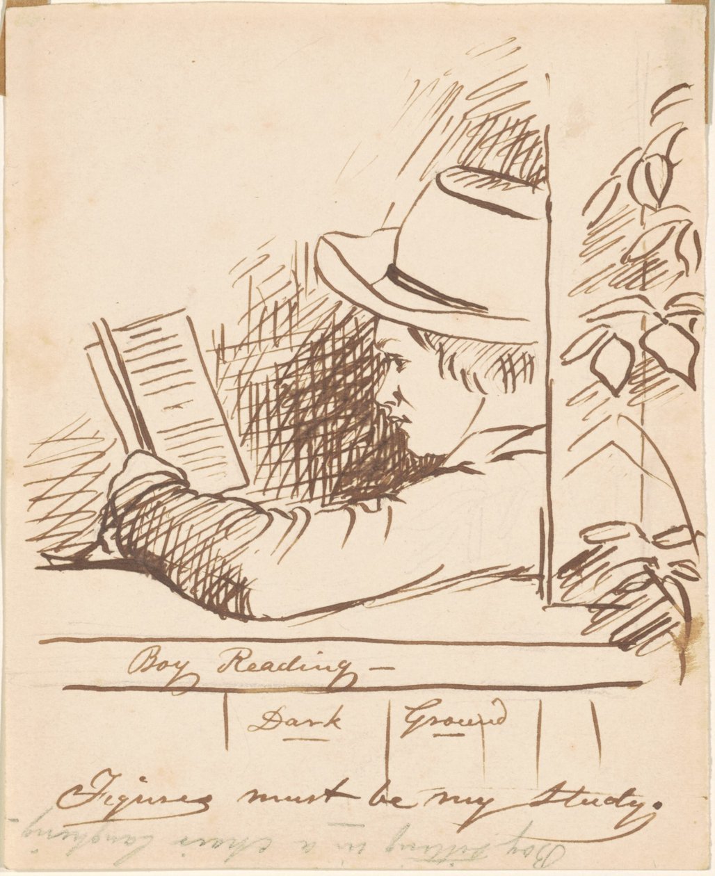 Dreng læser af William Sidney Mount