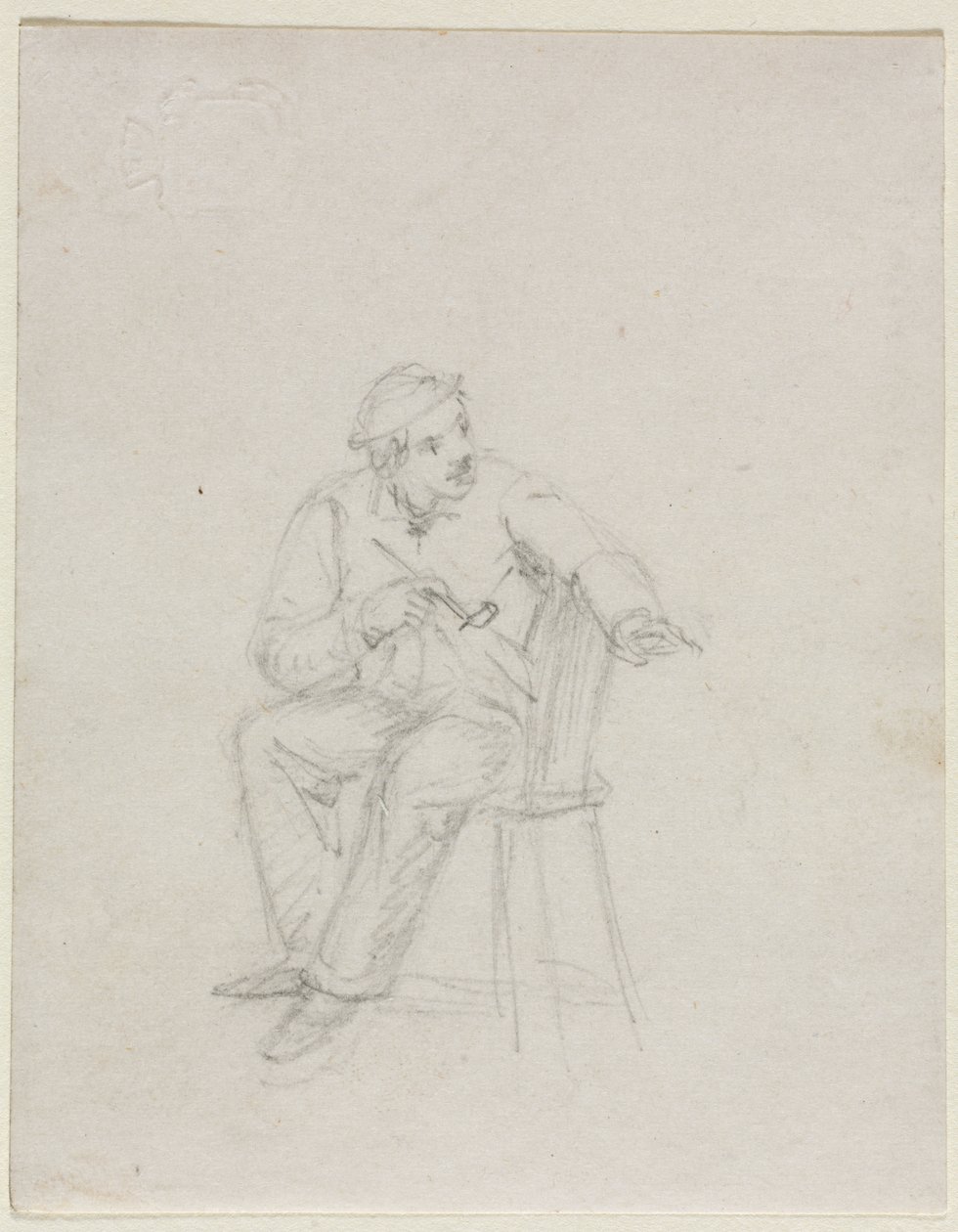 Mand, der ryger en pibe af William Sidney Mount