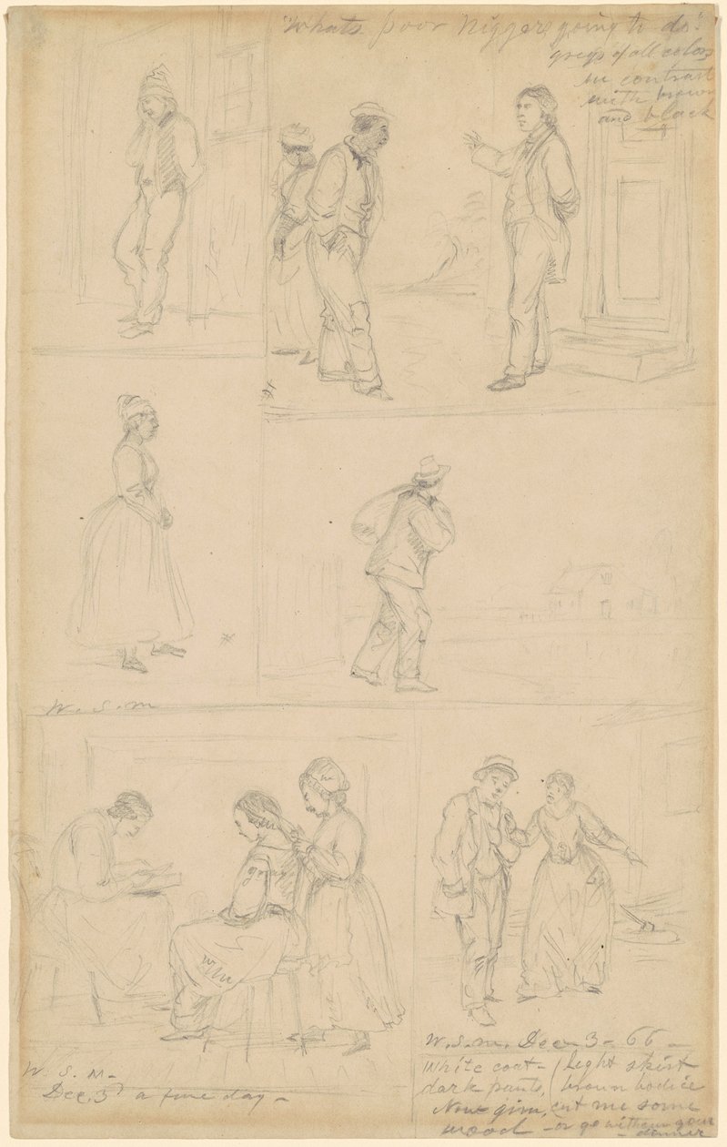 Studier af figurgrupper af William Sidney Mount