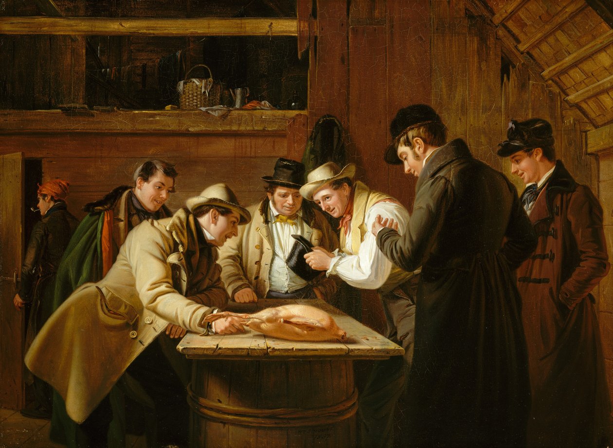 Lodtrækningen om gåsen, 1837. af William Sidney Mount