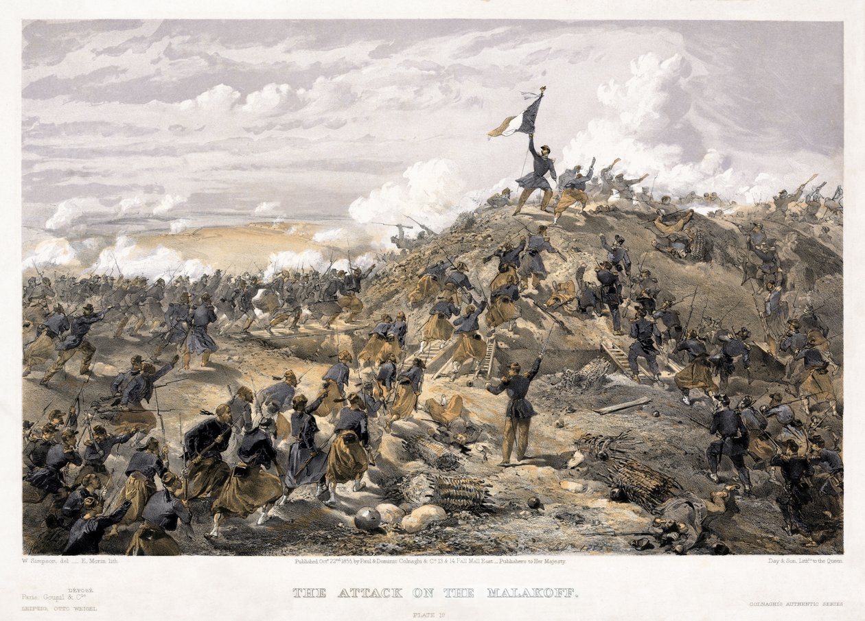 Angreb på Malakoff-skanset den 7. september 1855, 1855 af William Crimea Simpson
