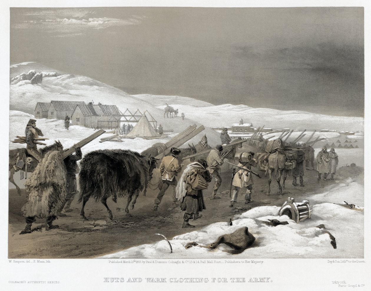 Britiske tropper på vej til Sevastopol, 1855 af William Crimea Simpson