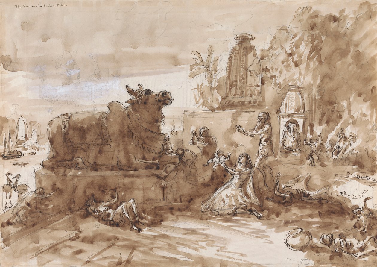 Hungersnød i Indien af William Simpson