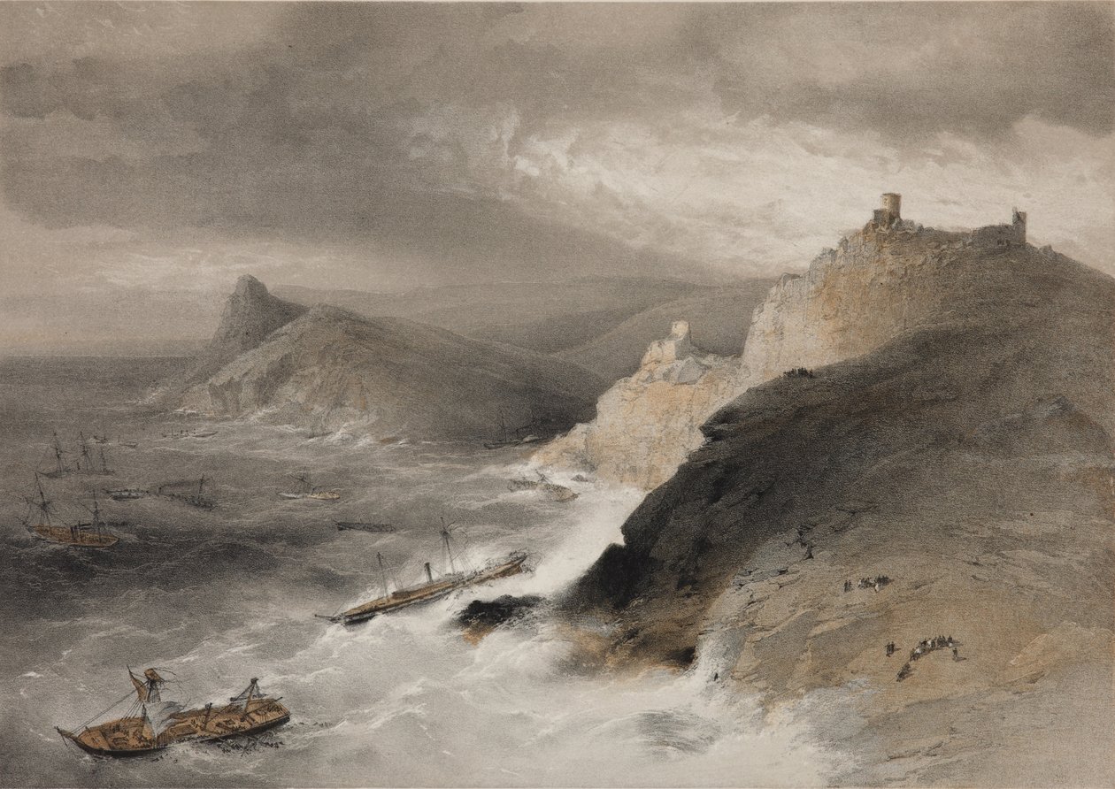 Storm i Balaklava-bugten den 14. november 1854, 1855 af William Crimea Simpson