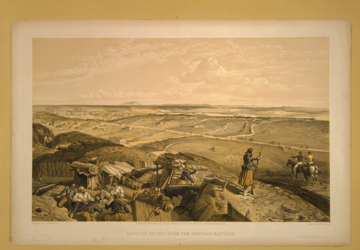 Bastion du Mat, Sevastopol, 1855 af William Crimea Simpson