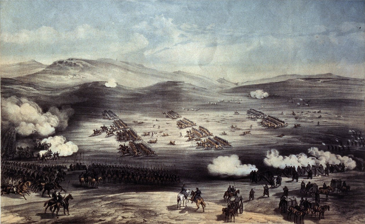 Slaget ved Balaclava den 25. oktober 1854. Den lette Brigades angreb af William Crimea Simpson