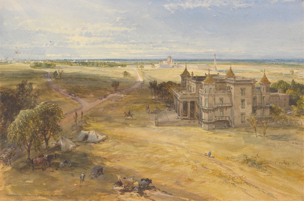Dilkoshaen, Lucknow i det fjerne af William Simpson