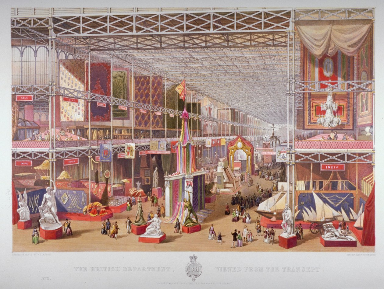 The Great Exhibition, Hyde Park, Westminster, London, 1851. af William Simpson