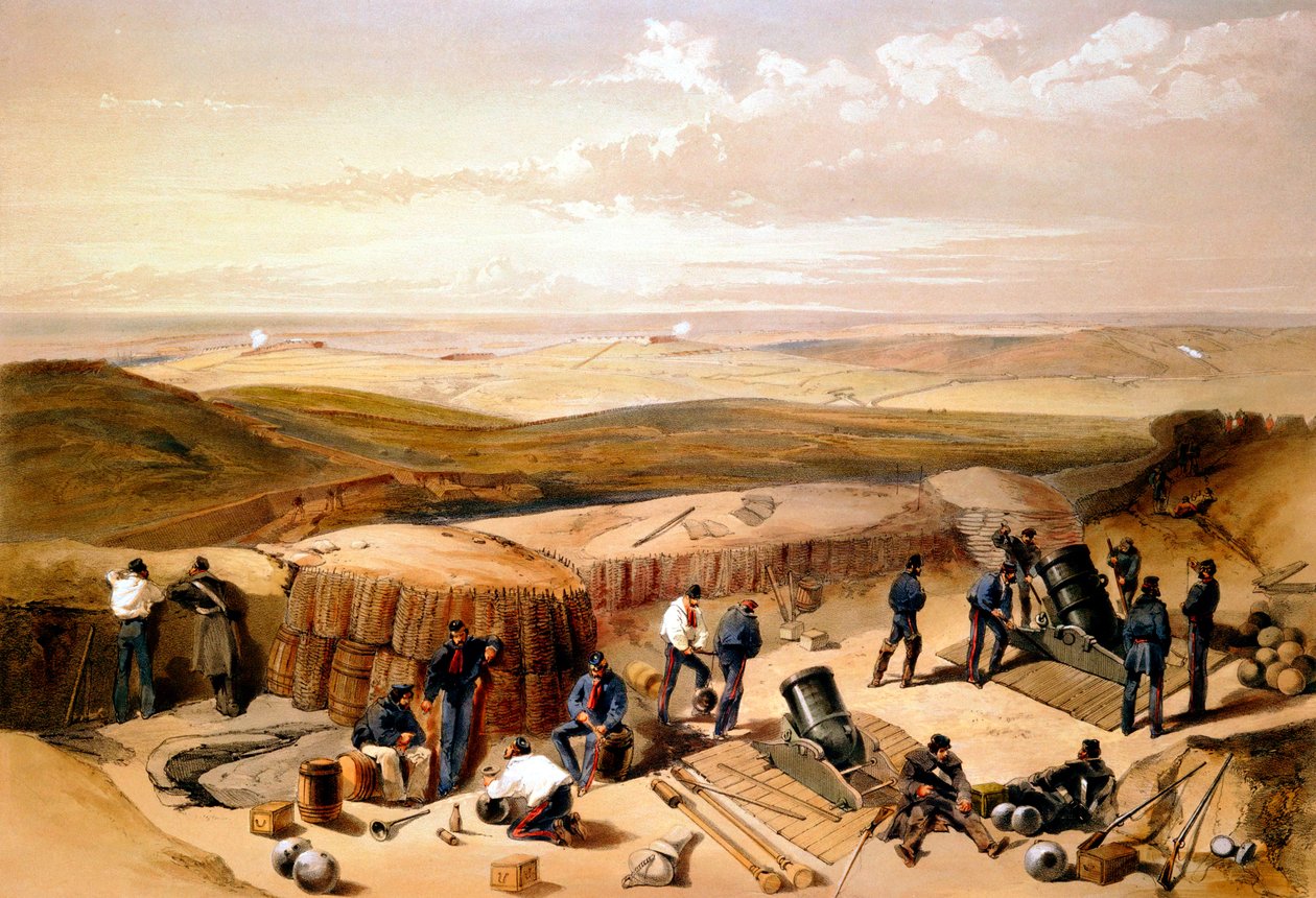 De nye værker ved belejringen af Sevastopol..., Krimkrigen, 1853-1856 af William Crimea Simpson