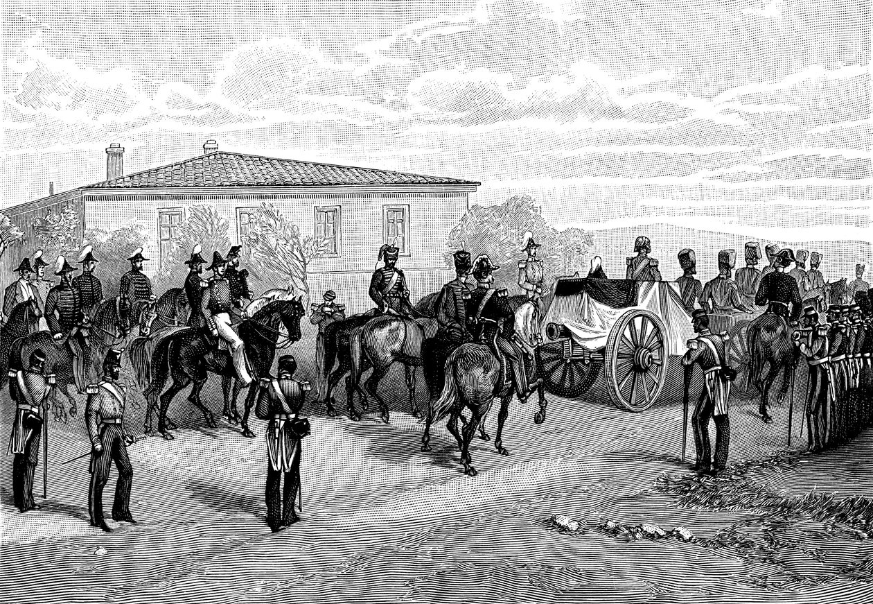 Begravelsen af Lord Raglan nær Sevastopol, Krim, Rusland, 1855. af William Crimea Simpson