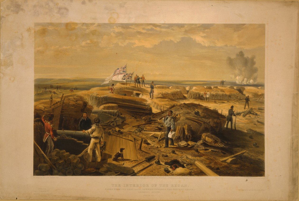 Det indre af Redan taget fra dens venstre ansigt, 1855 af William Crimea Simpson
