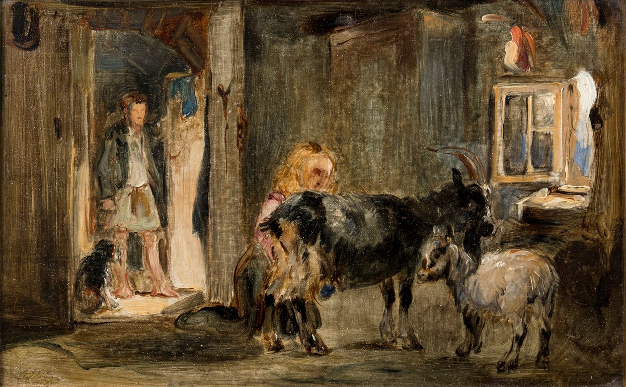 Studie til Gedehyrdernes hytte, 1832 af William Simson