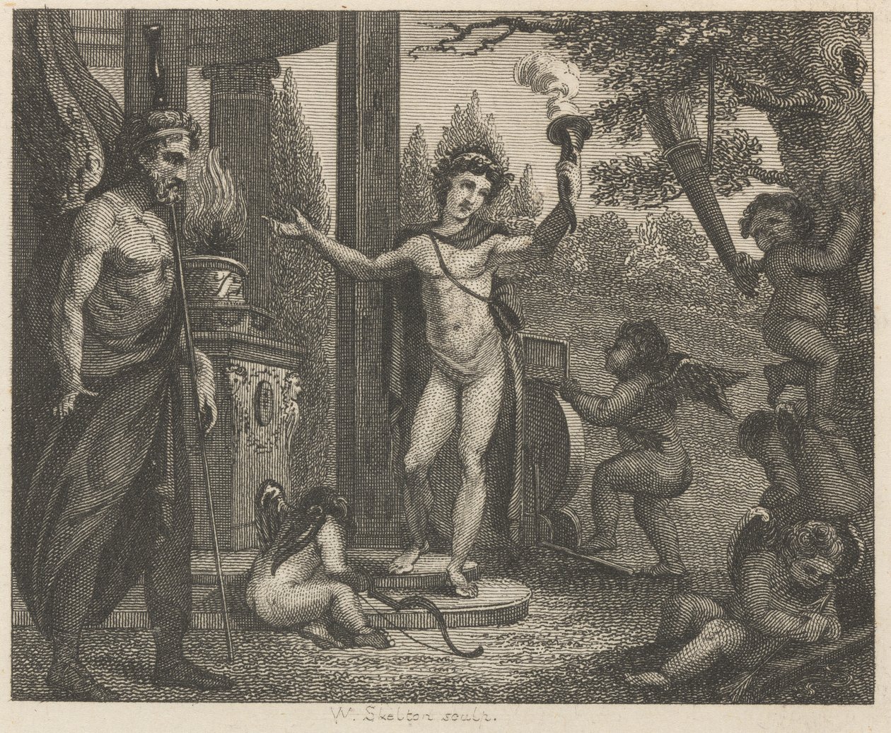 Amor, jomfruhinde og Plutus af William Skelton