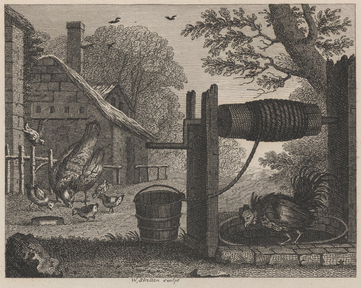 Den gamle Høne og Hanen af William Skelton