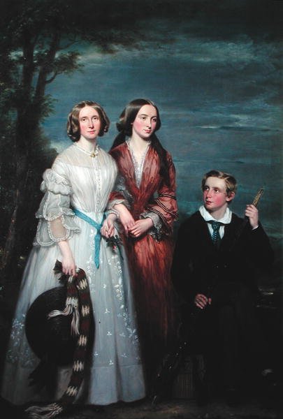Frøkenerne Smith og Master Smith fra Crooksfield, Berwickshire af William Smellie Watson