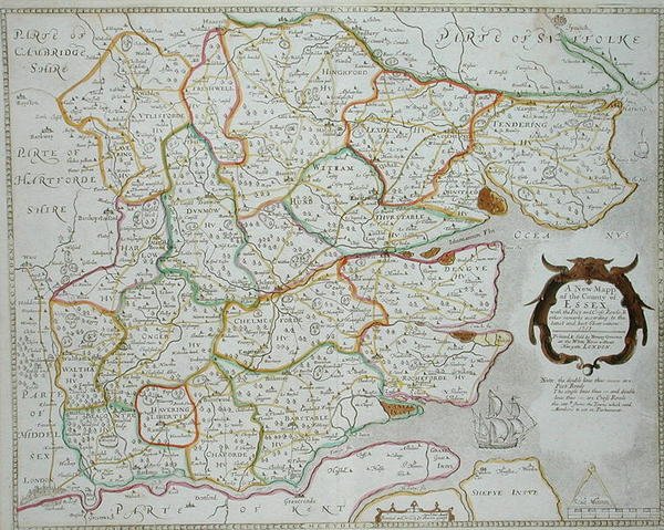 A New Mapp of the County of Essex, udgivet af Henry Overton af William Smith