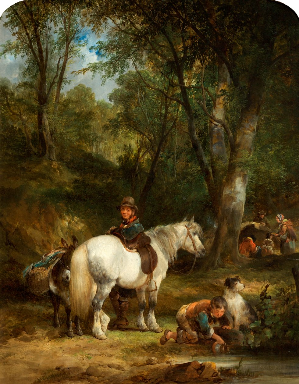 Sigøjnerlejr af William Snr. (circle of) Shayer