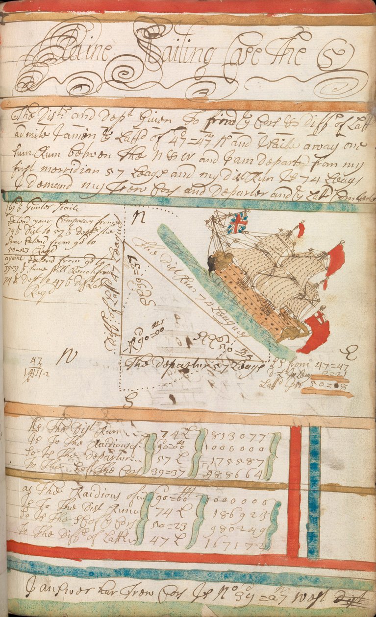 Almindelig arbejdsbog ført af William Spink, RN, inklusive matematiske udregninger og metoder til udregning til søs af William Spink