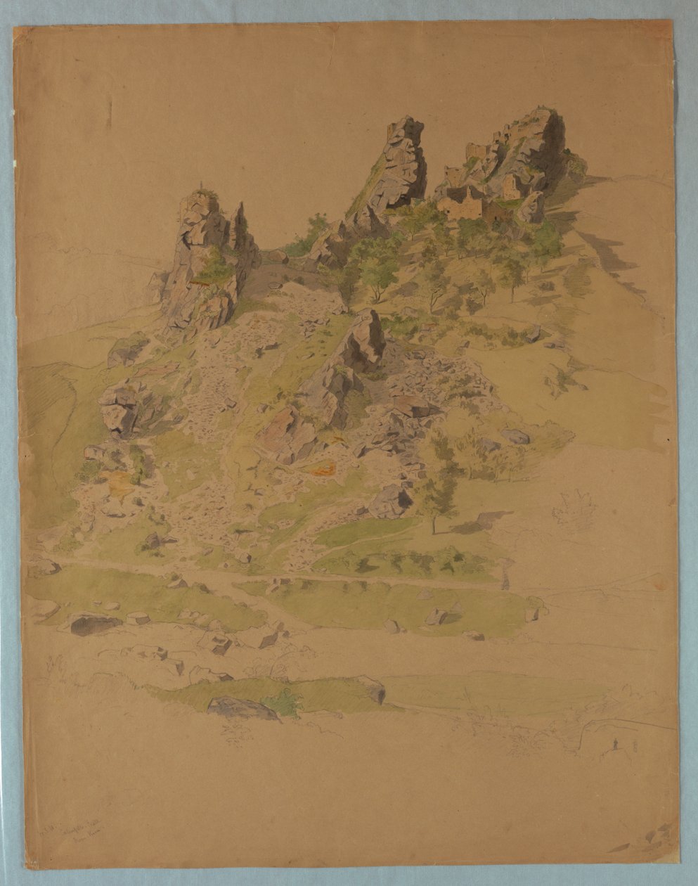 Calenfells Castle, nær Kirn, Tyskland af William Stanley Haseltine