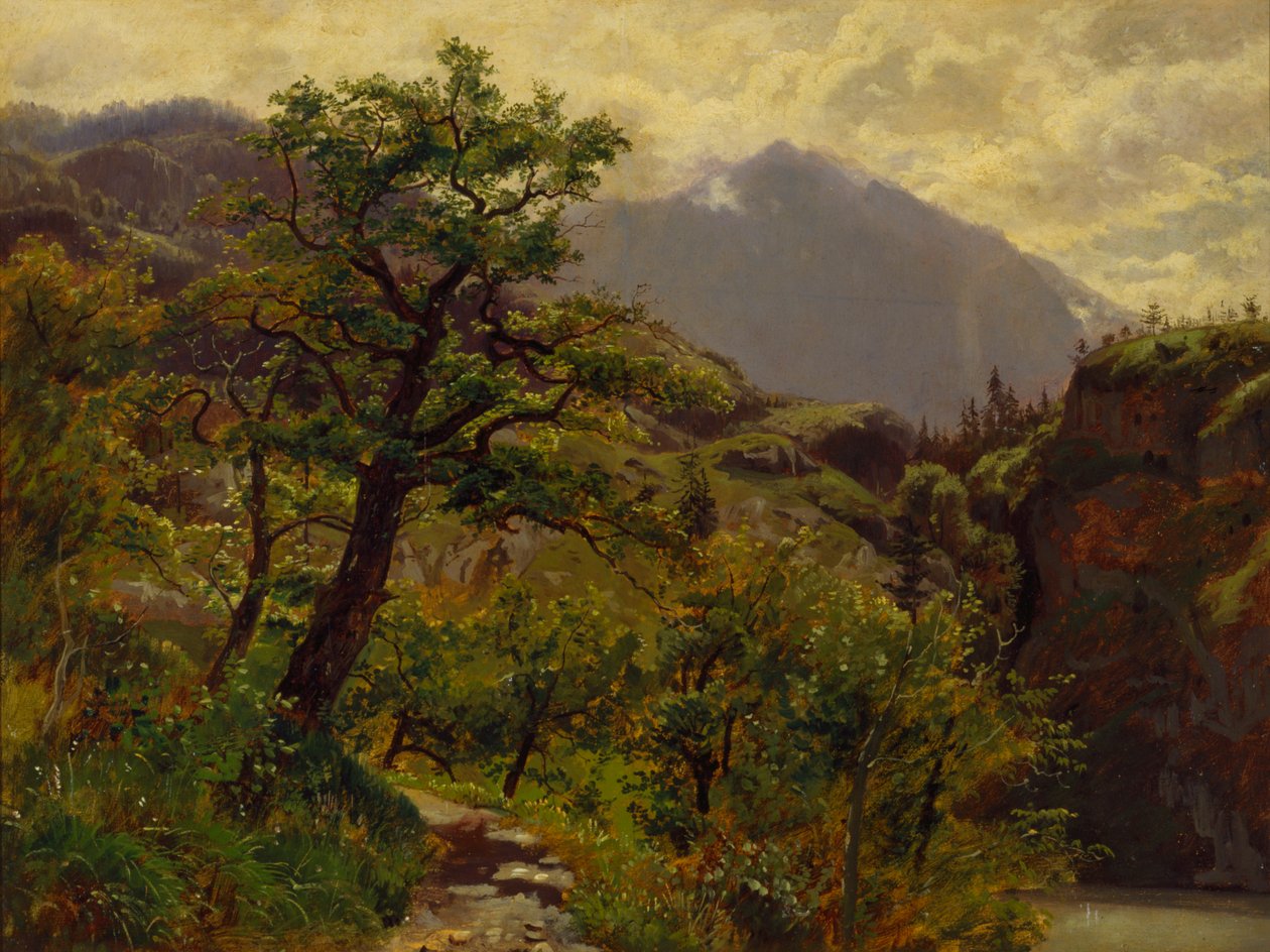 Schwyz nær Brunnen af William Stanley Haseltine