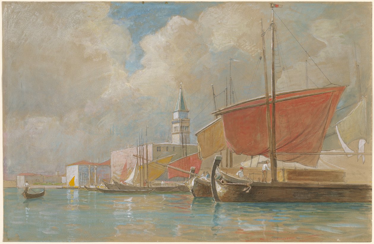 Forsendelse langs Molo i Venedig af William Stanley Haseltine