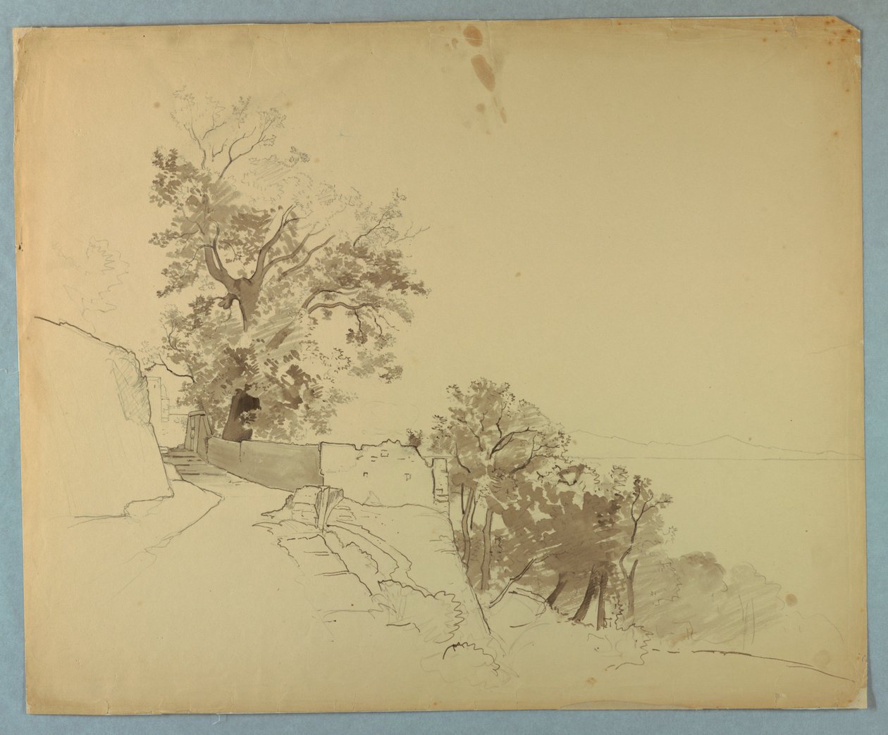 Studie af landskab af William Stanley Haseltine