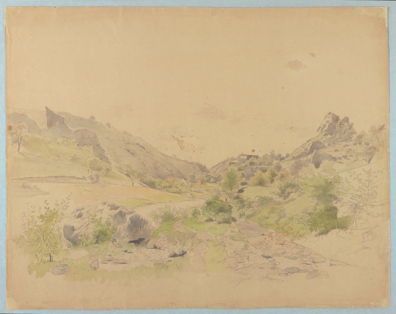 Studie af landskab af William Stanley Haseltine