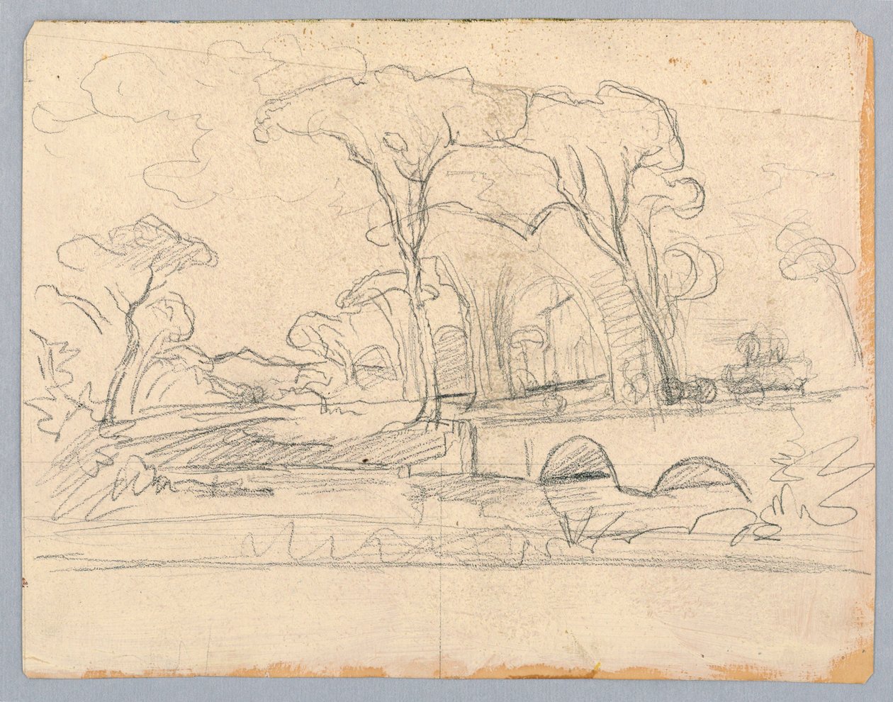 Studie af landskab af William Stanley Haseltine