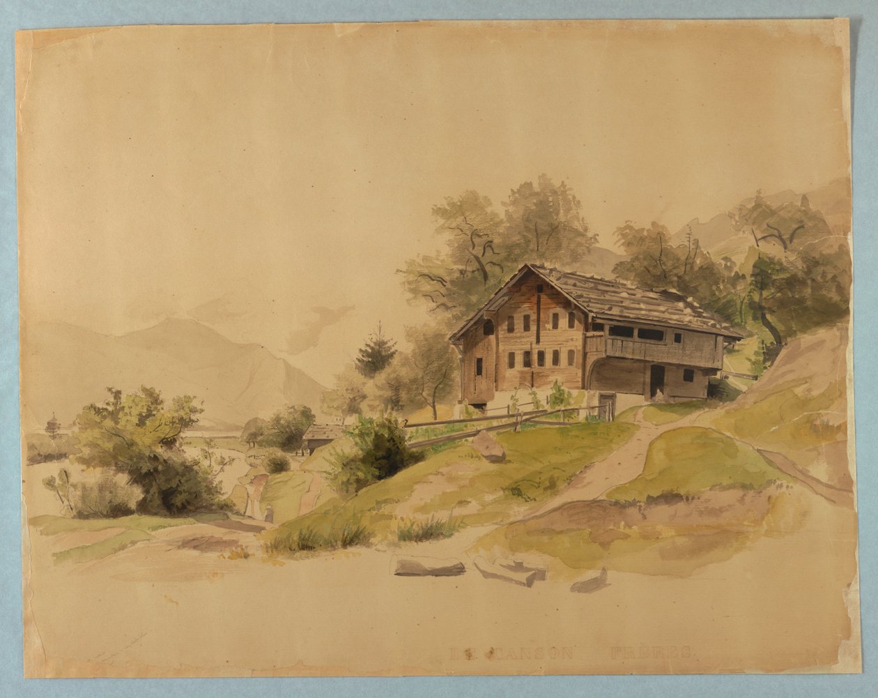 Studie af landskab af William Stanley Haseltine