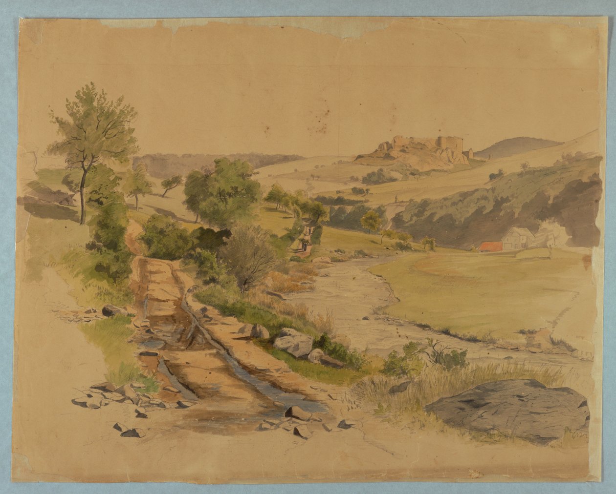 Studie af landskab af William Stanley Haseltine